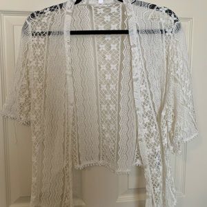 White lace cardigan